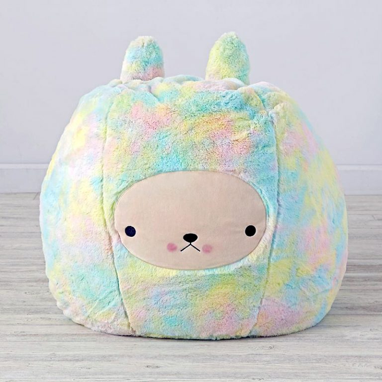 rainbow bunny bean bag