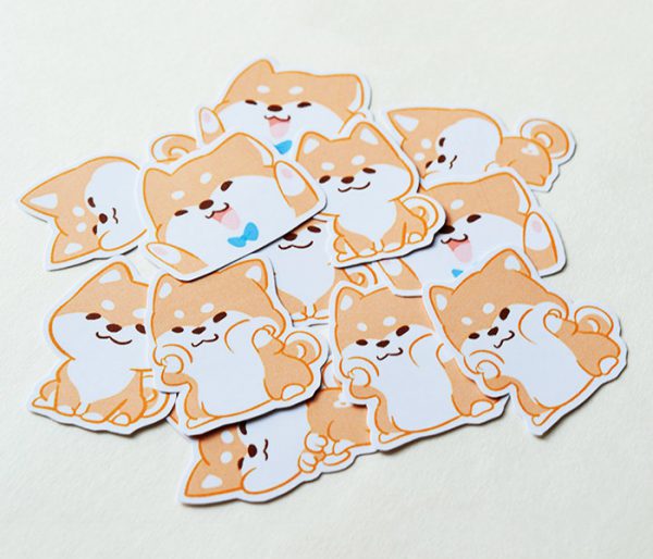 shiba inu kawaii dog stickers