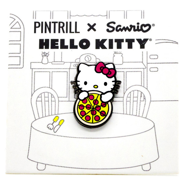 kawaii wish list - hello kitty pizza enamel pin