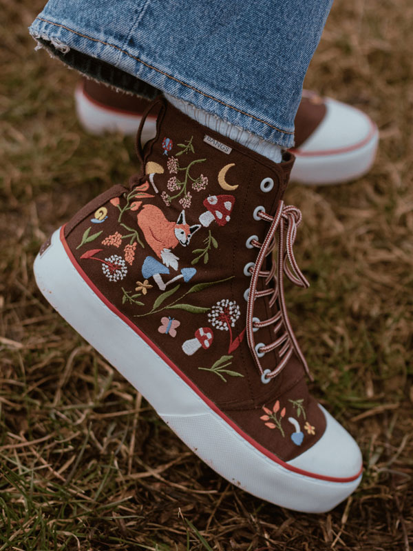 embroidered high tops