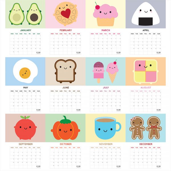 kawaii food 2023 Printable Calendars