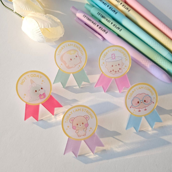 kawaii motivation pins