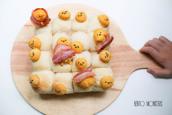 Gudetama pull apart bread recipe