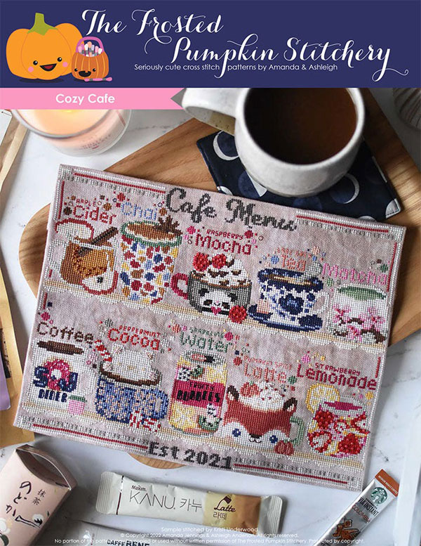 kawaii cafe cross stitch patterns
