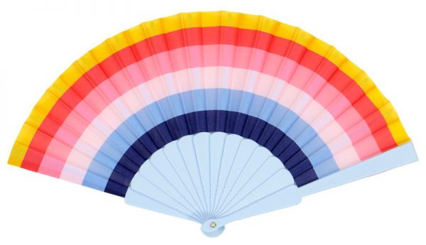 rainbow hand fan