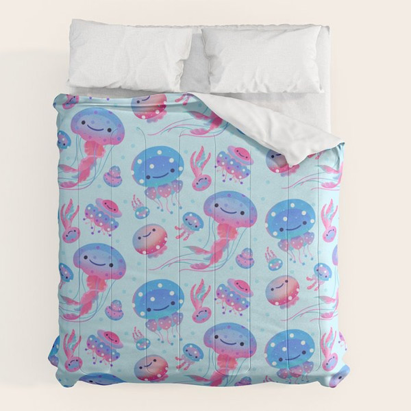 kawaii jellyfish comforter
