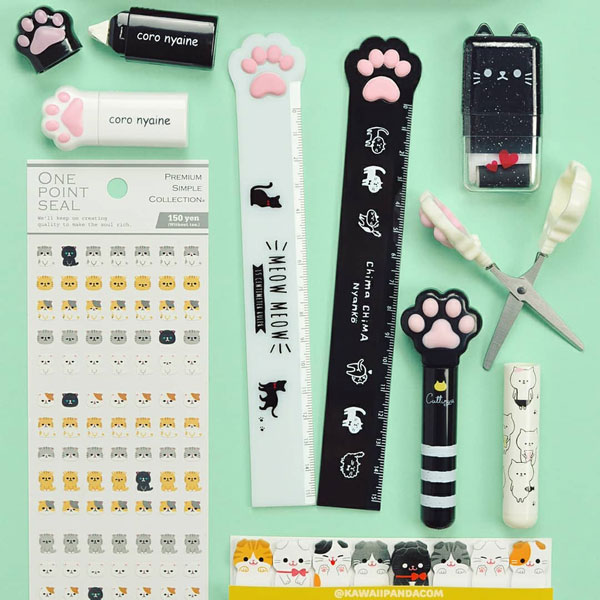 kawaii cat stationery