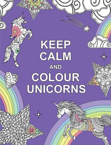 unicorns colouring book