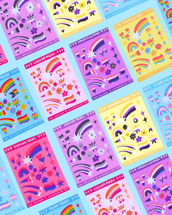 Queer Magic vinyl sticker sheets