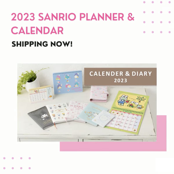 Sanrio 2023 planners and calendars