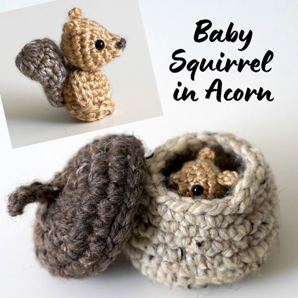 squirrel and acorn crochet pattern