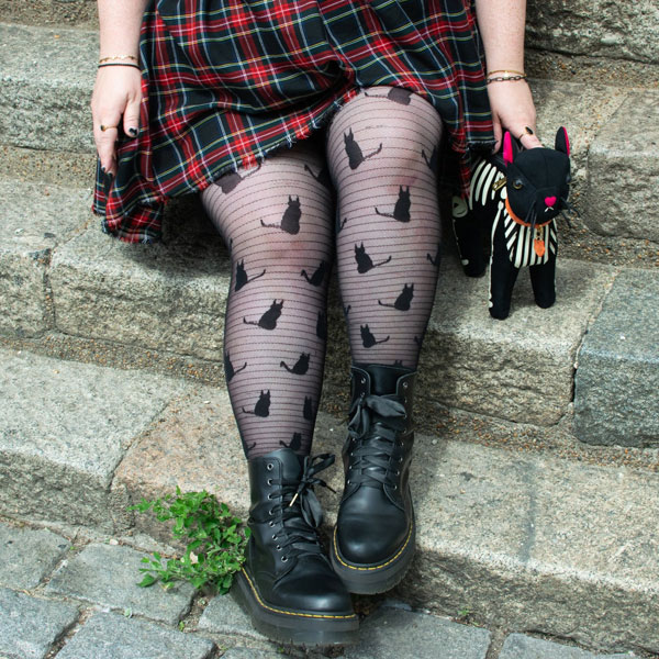 black cat tights