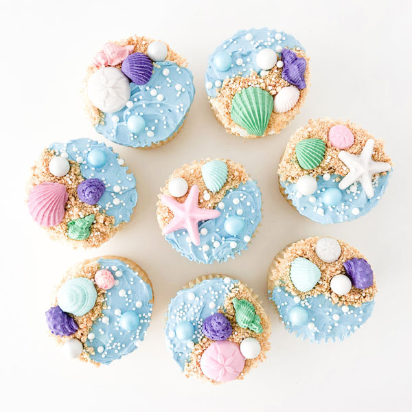 beach cupcakes recipes