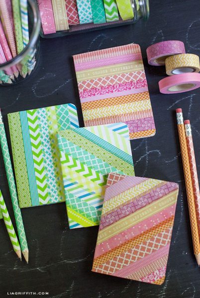 Kawaii Notebook DIYs with washi tape