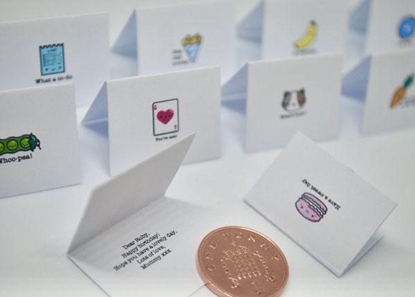 personalised miniature cards