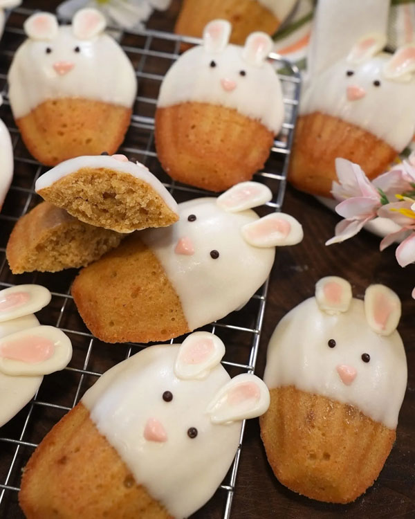 Easter bunny madeleines recipe