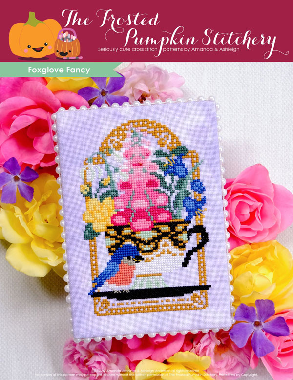 Foxglove Fancy cross stitch pattern