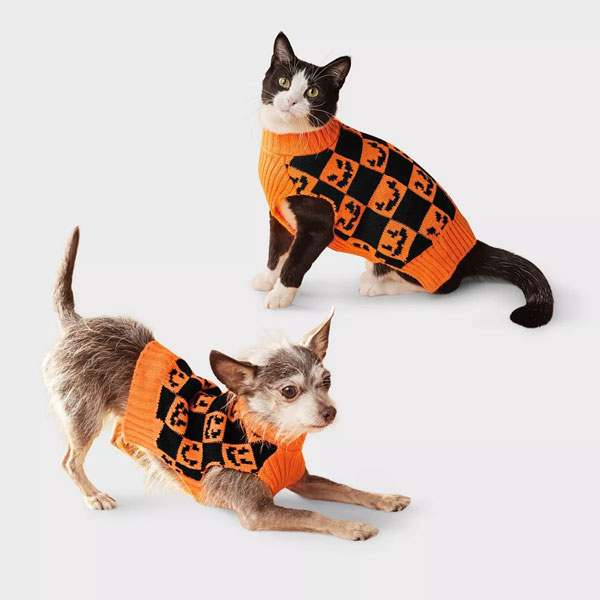 Halloween pumpkins pet sweater