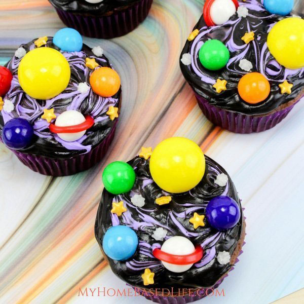 galaxy cupcakes