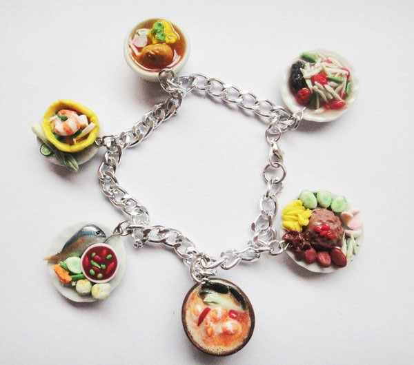 kawaii food charm bracelets