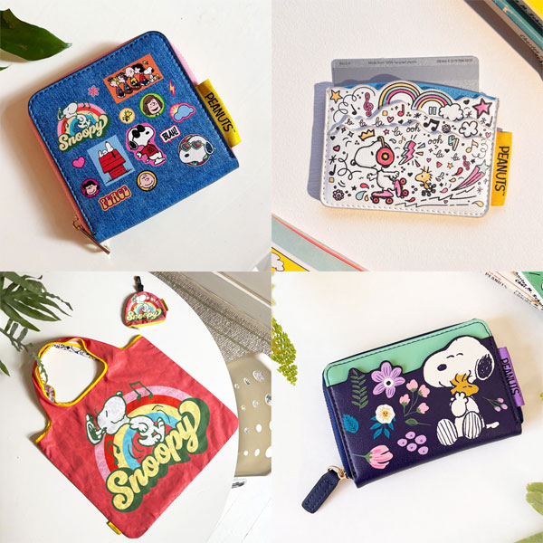 Snoopy bags, wallets and card cases