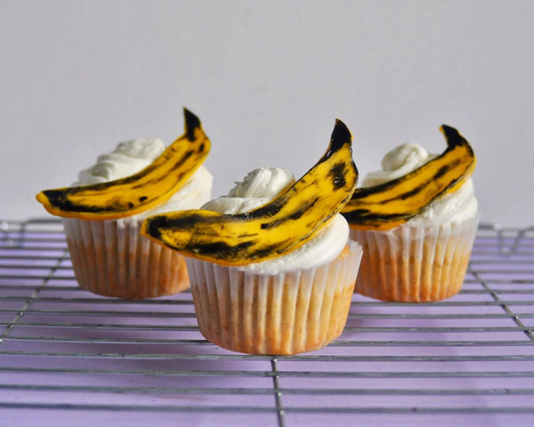 Andy Warhol banana cupcakes recipe
