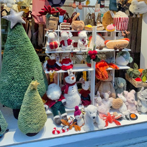 jellycat christmas plush display at Swish Edinburgh