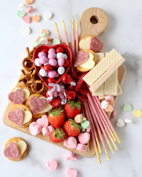 Valentine's Day snack board