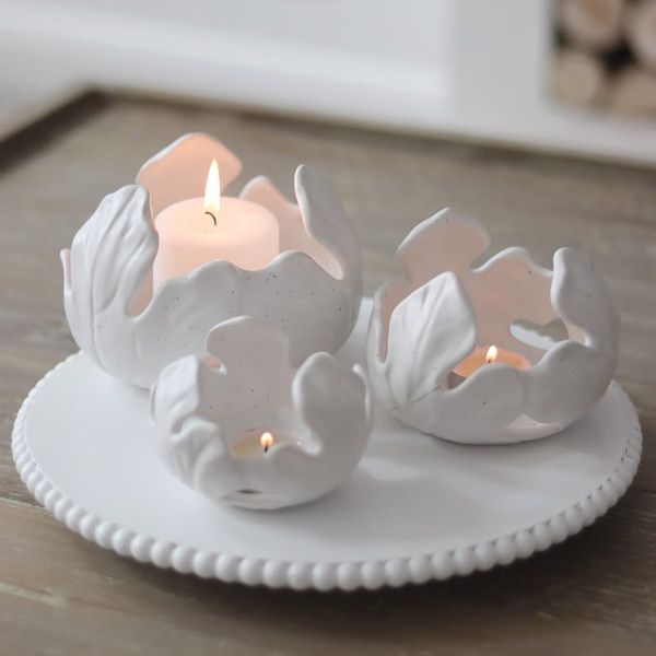 leaf candle holders