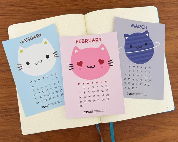 kawaii cats 2022 calendar