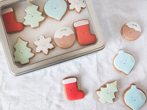 kawaii christmas biscuits gift box