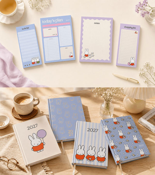 Miffy notepads and diaries