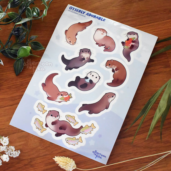 Otterly Adorable sticker sheet
