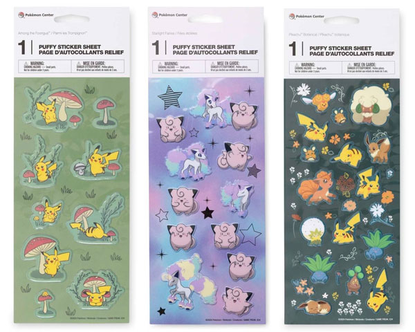 Pokemon puffy stickers