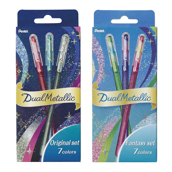 Pentel's Dual Metallic Glitter Gel Pens