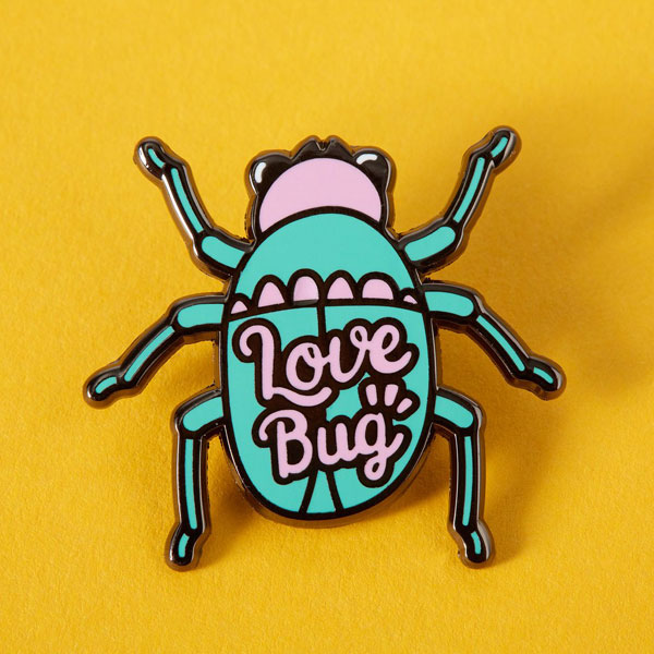 Love bug enamel pin. 