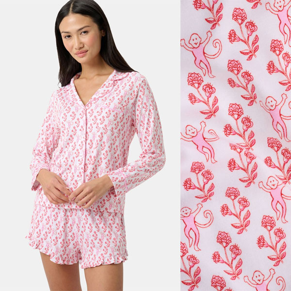 monkey summer pyjamas set