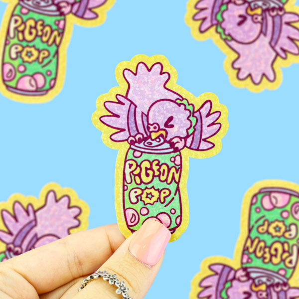 kawaii pigeon vinyl sticker