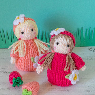 strawberry knitted doll free pattern