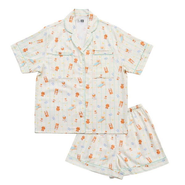 teddy bear summer pyjamas set