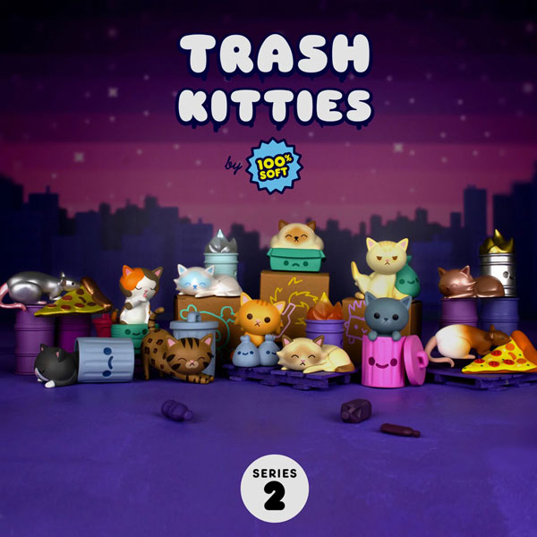 Kawaii Blind Box Vinyl Toys - Trash Kitties