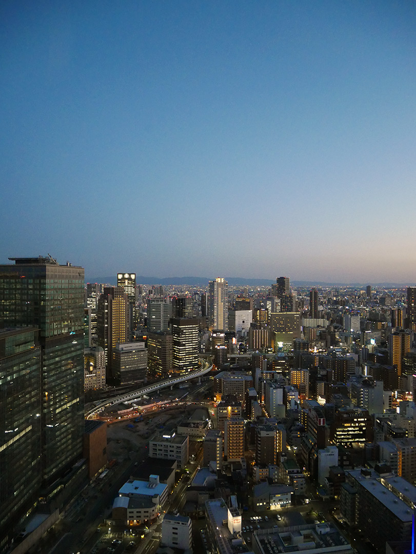Osaka at night from Umeda Sky Building