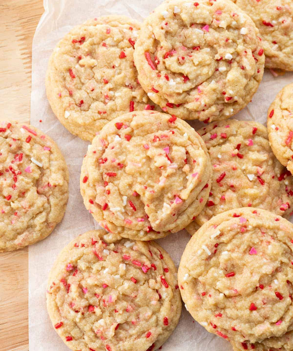 Valentines sprinkle cookies recipe