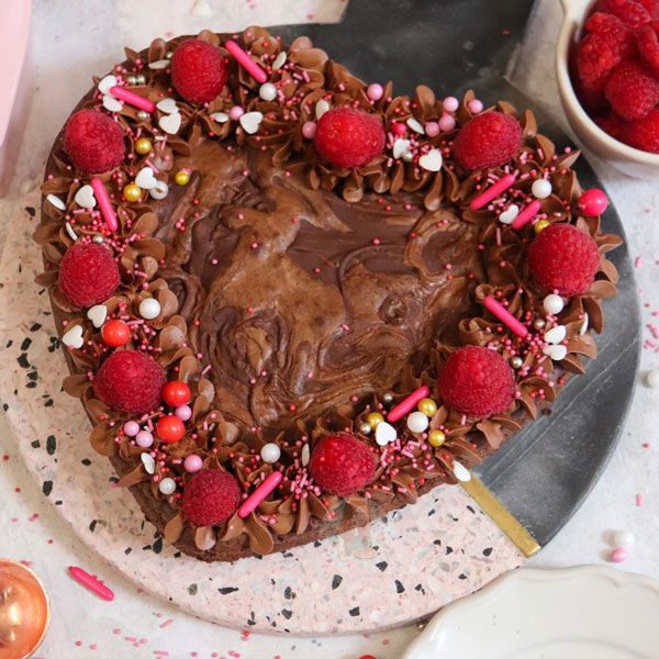 Valentines brownie cake recipe