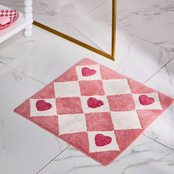 valentines bath and shower mats