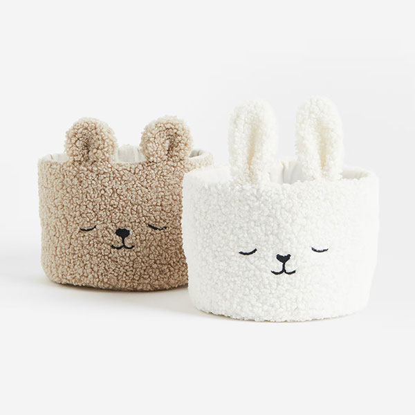 kawaii plush storage baskets
