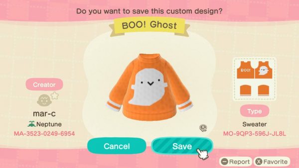 Cute Animal Crossing Custom Designs for Halloween