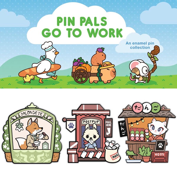 Cozy Town Critters Enamel Pins