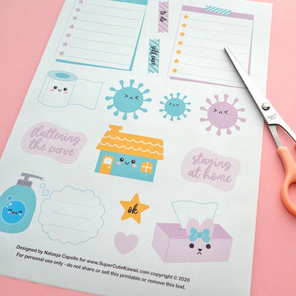 Coronavirus Printable Stickers For Journaling
