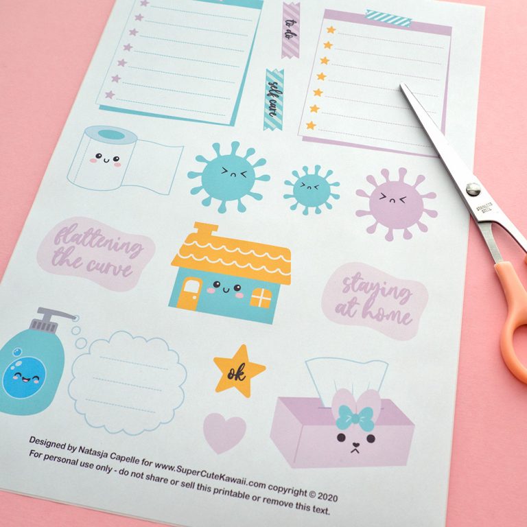 Coronavirus Printable Stickers For Journaling